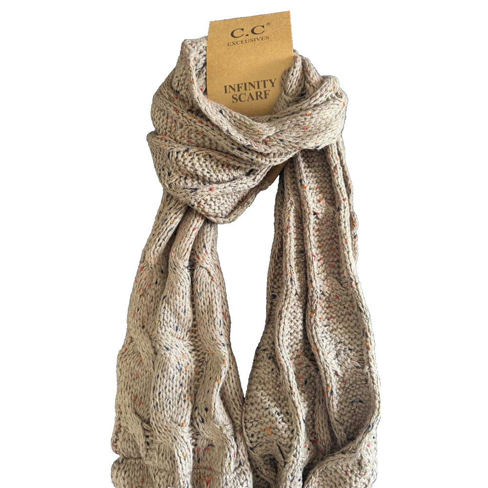NEW! CC Scarf Soft Chunky Warm Pullover Knit Long Loop Infinity Hood Cowl Scarf - Picture 1 of 3